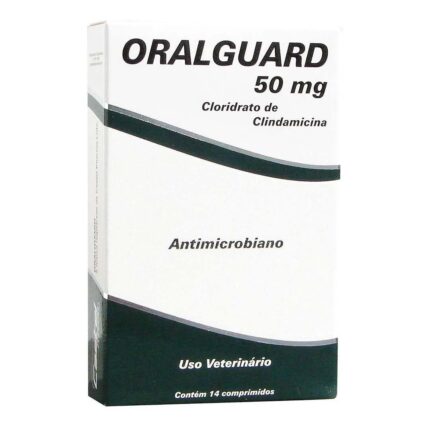 Oralguard 50mg Antimicrobiano para Cães e Gatos 14 comprimidos